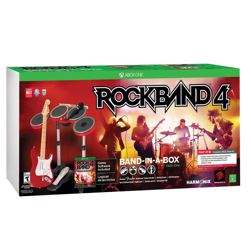 Rock Band 4 Exclusive [RED] Band In-A-Box Bundle Xbox One, 1 of 6