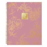 2023 Planner 8.5"x11" Weekly/Monthly Frosted Cover Drawn Peony Dusty Rose - Rachel Parcell