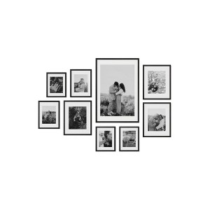 Haus and Hues Lincoln Gallery Wall Frame Set with Real Glass and Mat - 1 of 4