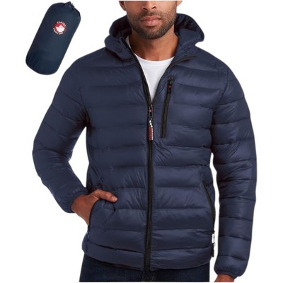 Canada Weather Gear Mens' Puffer Jacket - Lightweight Packable Bubble Coat, Water Resistant Outerwear Jackets for Men