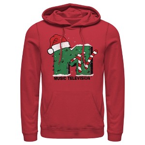 Men's MTV Christmas Monster Logo Pull Over Hoodie - 1 of 3