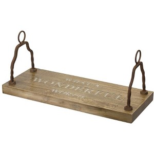 What a Wonderful World Wood Garden Swing 23.5"L - 1 of 3