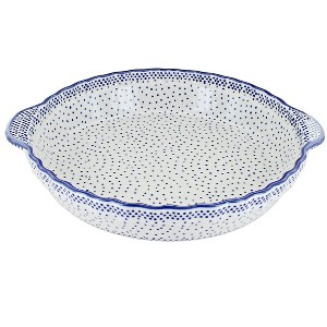 Blue Rose Polish Pottery Z148 Manufaktura Pie Plate With Handles - 1 of 1