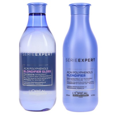 L'Oreal Professionnel Serie Expert Blondifier Shampoo Gloss 10.1 oz & Serie Expert Blondifier Conditioner 8.45 oz Combo Pack