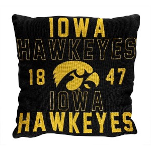 NCAA Iowa Hawkeyes Stacked Woven Pillow - 1 of 3