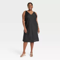 Women's Slip Dress - A New Day™ Black XXL