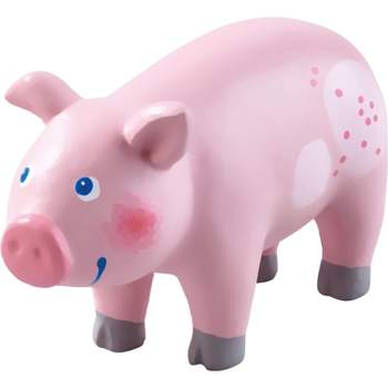 HABA Little Friends Pig - 3.5" Farm Animal Toy Figure