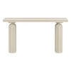 60 in Acacia Veneer Console Table with Curved Silhouette & Solid Base, Elegant Entryway Table for Hallway or Foyer-Cuddlewood - 3 of 4