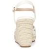 Allegra K Women's Espadrille Platform Closed Toe Lace Wedge Heel Sandals - 3 of 4