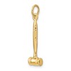 Black Bow Jewelry 14k Yellow Gold 3D Gavel Pendant - 4 of 4