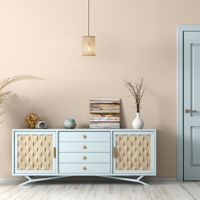 Tan Jute and Black Metal Cylinder Pendant Light