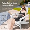 Tangkula 2PCS HDPE Adirondack Chair W/Ergonomic Design&Ottoman Outdoor Lounge Armchair Chair for Yard&Patio Black/Coffee/Grey/Turquoise/White - 2 of 4