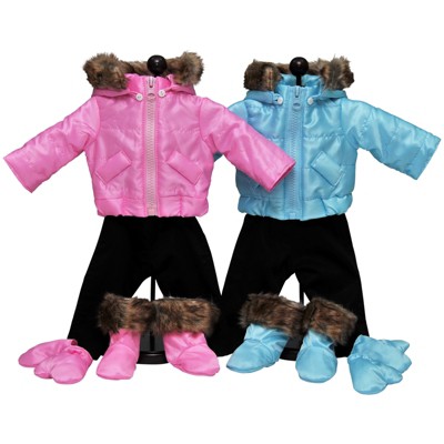 The Queen's Treasures 15 Inch Baby Doll Clothes Set of Two Winter Outerwear