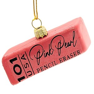 Cody Foster 1.0 Inch Pink Eraser Ornament Back To School Nostalgic #2 Pencil Tree Ornaments - 1 of 3
