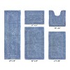Lux Premium 100% Cotton Tufted Solid Reversible 5 PC Bath Rug Set – Ultra-Soft, Water-Absorbent, Durable, Machine Washable Bathroom Rug - 2 of 4