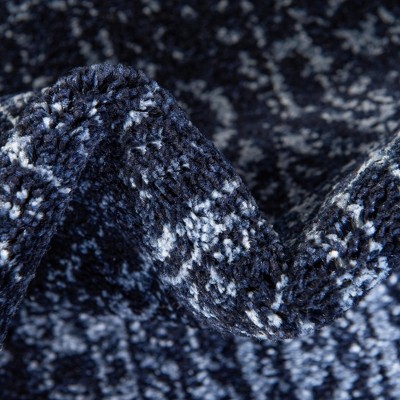 Reversible Tufted Spot Blue 4'x6' Easy-Care Synthetic Rug