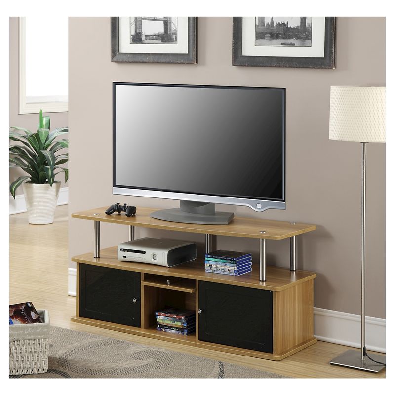 Designs2Go TV Stand for TVs up to 50" with 3 Storage Cabinets and Shelf - Breighton Home, 3 of 4