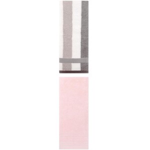 REGALWOVEN Striped Decorative Hand Towels for Bathroom Kitchen Gym 14" x 30"/13" x 29" 2 Pcs - 1 of 4