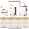 FonTOI 20"&24" Luggage Sets 3 Pieces, Hardshell Expandable Luggages with Cosmetic Case, Travel luggage Sets, White, 11.2"*26.4"*17.7" - 3 of 4