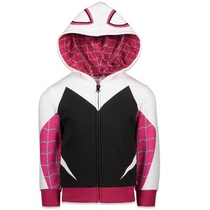 Marvel Spider-Man Spider-Gwen Ghost Spider Girls Fleece Zip Up Hoodie Little Kid to Big Kid - 1 of 4