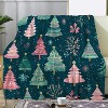 Lomsoe Vintage Christmas Tree Print Flannel Throw Blanket - Soft, Warm, Comfortable Blanket for Sofa, Bed, Car, Office, Camping. - 2 of 4