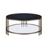 Abisha Sintered Stone Top & Champagne Finish Round Coffee Table - 4 of 4
