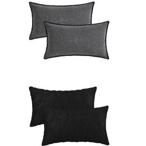 REGALWOVEN 4 Pcs Soft Decorative Throw Pillow Covers for Home Sofa Bench - 1 of 4