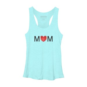 Women's Design By Humans Mom Heart Love By AmberDawn888 Racerback Tank Top - 1 of 2