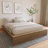 Nexera Queen James Platform Bed Brown Oak: Modern Unupholstered, No Box Spring Required - 4 of 4