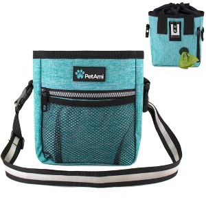 PetAmi Dog Treat Pouch, Pet Training Walking Bag Holder for Kibbles Food Toy, Trainer Essentials Supplies with Waste Dispenser - 1 of 4