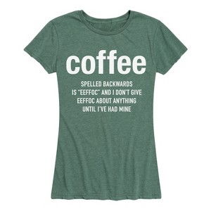 Women's - Instant Message - Coffee Eeffoc Short Sleeve Graphic T-Shirt - 1 of 4