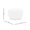 UPHA 15" H Boucle Mushroom shaped Footstool Ottoman for Living Room - 4 of 4