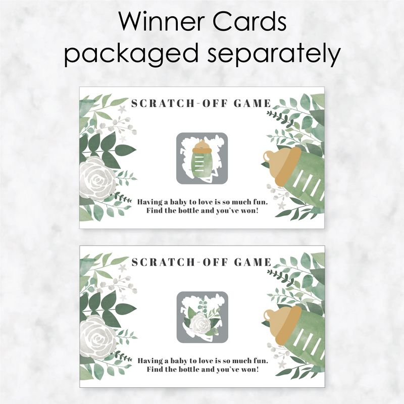 Big Dot of Happiness Boho Botanical Baby - Greenery Baby Shower Game Scratch Off Cards - 22 Count, 3 of 7