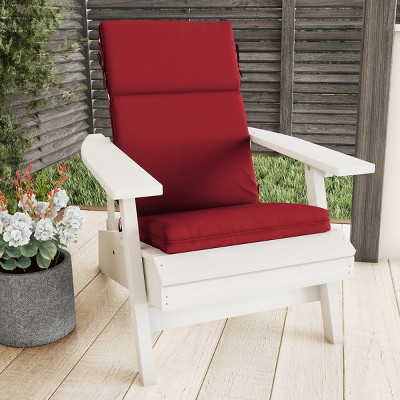 43X20 OUTDOOR PATIO DECK Dining Chair Cushions High Back UV Red