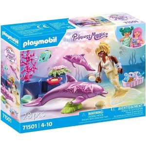 Playmobil Princess Magic Mermaid with Dolphins 71501 Playset 28pc - 1 of 1