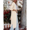 Womens Cardigan Knee Length Ribbed Open Front Cardigan Lightweight Sweater Jacket - 3 of 4
