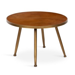 Kate and Laurel Clegg Round Wood Coffee Table, 28x28x18, Brown - 1 of 4