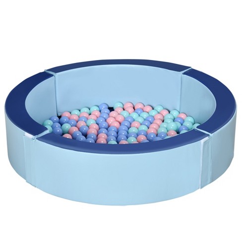 Outsunny Indoor outdoor Memory Foam Ball Pit For Toddlers 1 3 Sensory Toy Blue Target