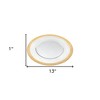 HomeRoots 13" Clear And Gold Glass Charger Plate - 3 of 4