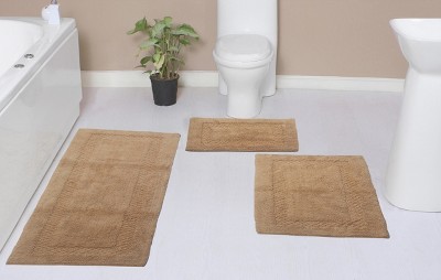 Classy Bathmat Collection Cotton Tufted Set of 3 Bath Rug Set - Home Weavers