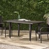 Outdoor Patio Table Waterproof Made of Woven Wicker for 8 People, Christopher Knight Home Dinning Table - 2 of 4