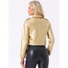 Allegra K Women's Double-breasted Long Sleeve Notch Lapel Y2K Disco Jacket - 3 of 4