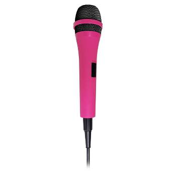 Singing Machine SMM205P Uni-Directional Dynamic Microphone with 10-Foot Cord, Pink