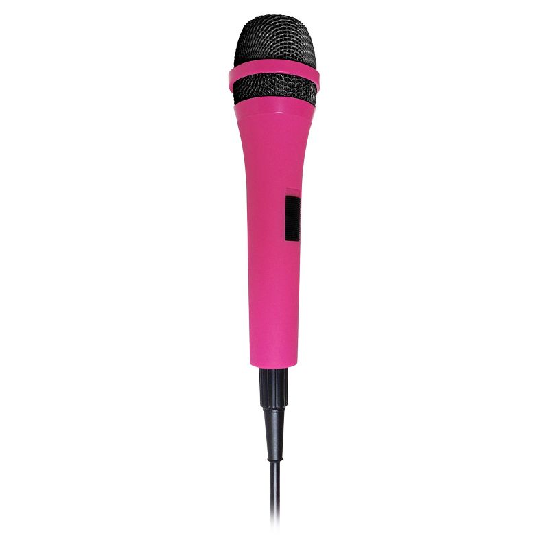 Singing Machine SMM205P Uni-Directional Dynamic Microphone with 10-Foot Cord, Pink, 1 of 6