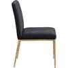 Meridina Furniture,Reeves Black Chenille Fabric Upholstered Dining Side Chair, Set of 2 - 4 of 4