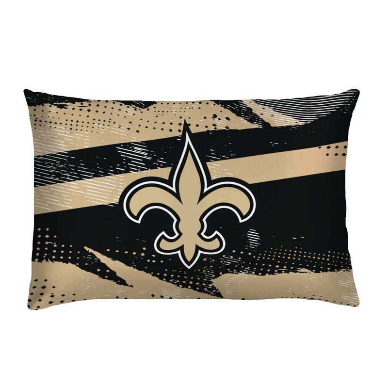 NFL Orleans Saints Slanted Stripe Twin Bed in a Bag Set - 4pc, 3 of 4
