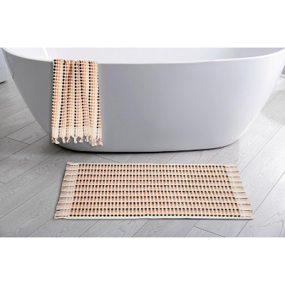 Olive & Linen Dots Bath Mat