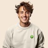 Dalix Alien Embroidered Fleece Crewneck Long Sleeve Sweatshirt Mens - 3 of 4