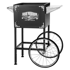 Great Northern Popcorn 8 oz. Vintage Replacement Cart with Shelf, Push Handle and Bicycle-Style Wheels for Lincoln Style Popcorn Machines - Black - 1 of 3