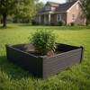 HomeRoots 44" X 44" Black Heavy Duty Plastic Square Raised Garden Bed - 2 of 4